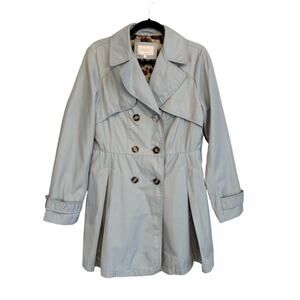 Laundry By Shelli Segal Trench Coat Blue Large